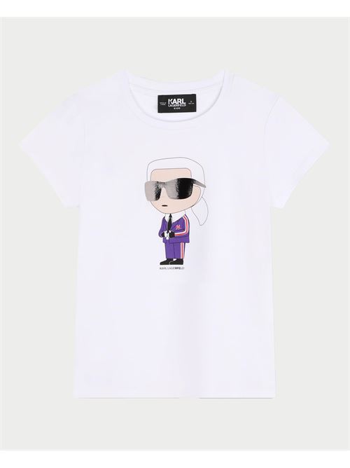 T-shirt fille Karl Lagerfeld en coton avec imprimé KARL LAGERFELD | Z30211N09